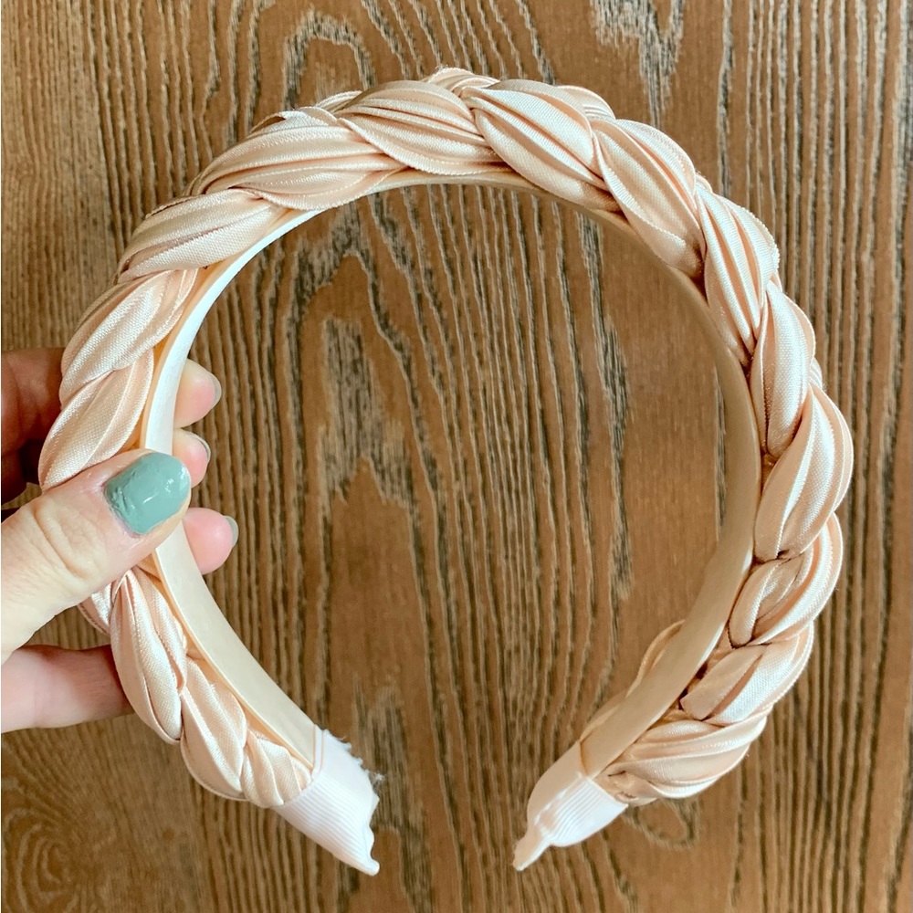 Cream braided headband